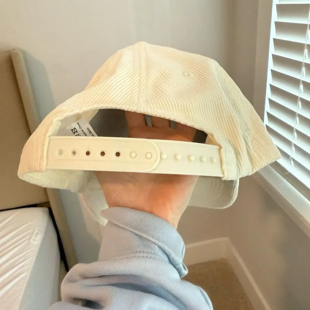 tarte™ cream corduroy trucker hat